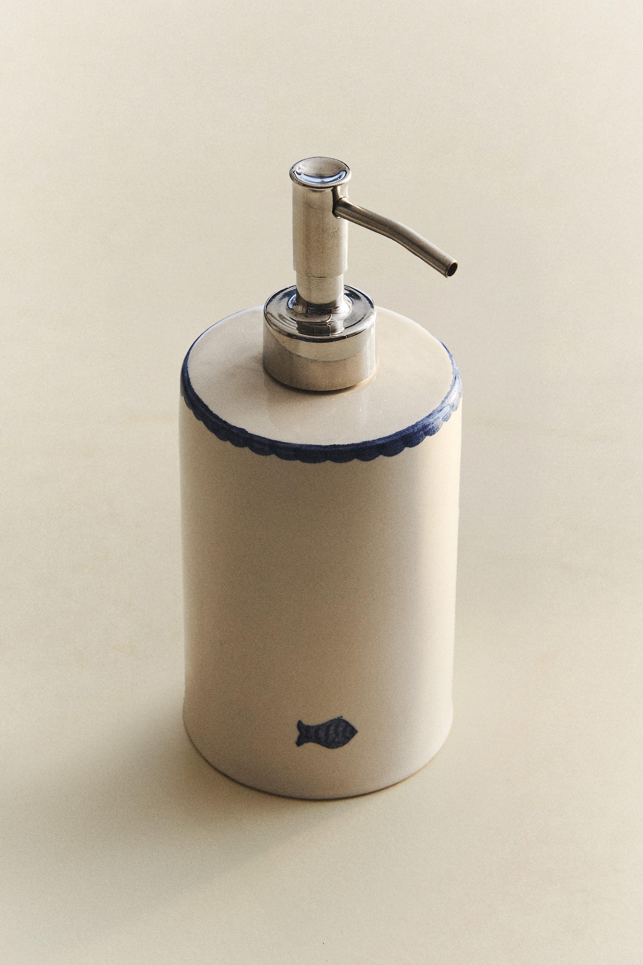 DISTRIBUTEUR SAVON CÉRAMIQUE POISSON